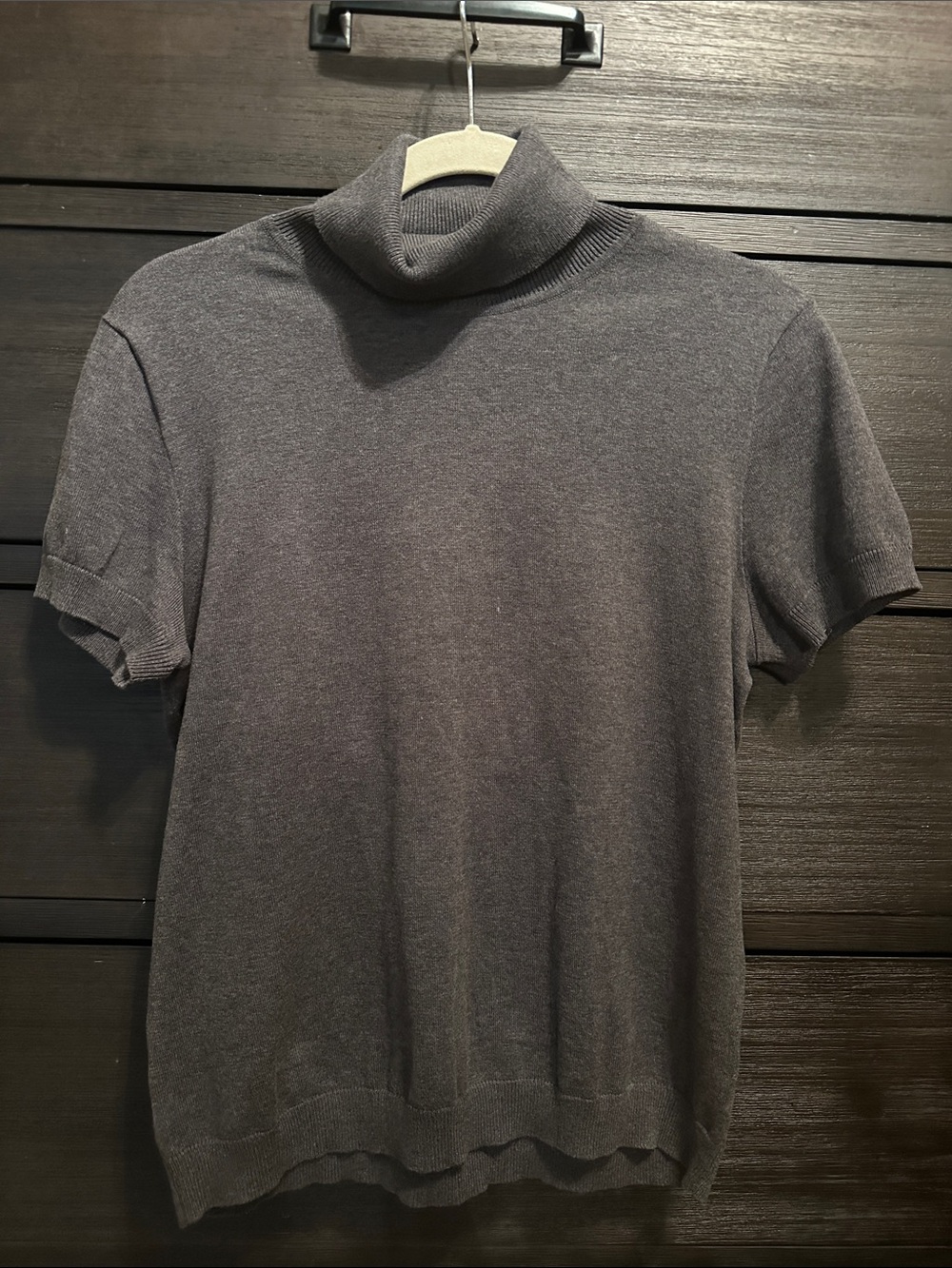 American Living Short-Sleeve Turtleneck Sweater - Charcoal